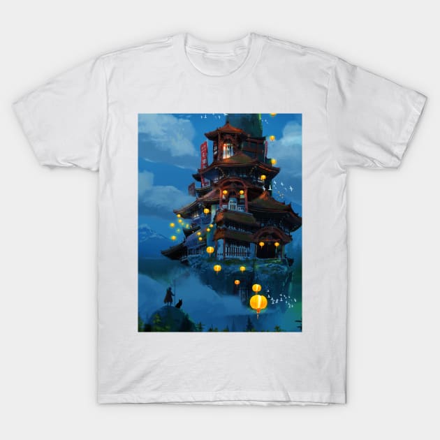 Lost Castle in the Sky T-Shirt by Diekyers